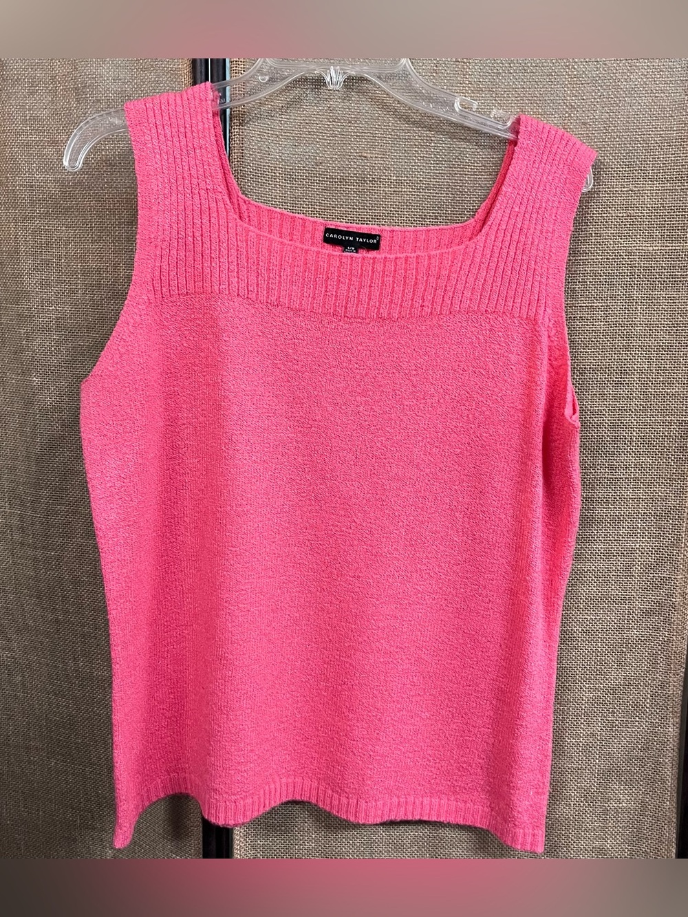 Carolyn Taylor Pink Knit Tank Top
